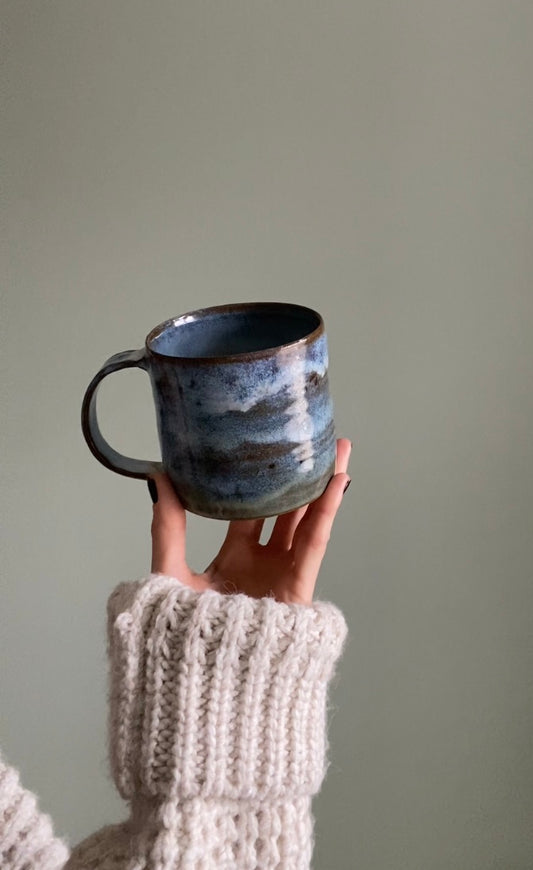 Rich Blue and Brown Mug