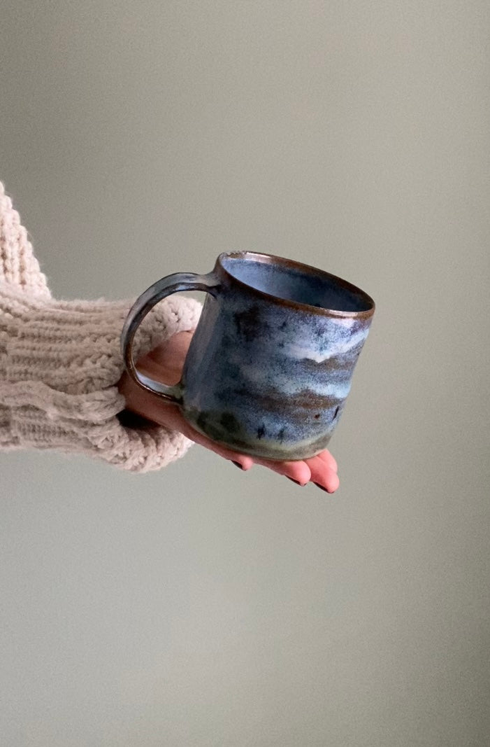 Rich Blue and Brown Mug