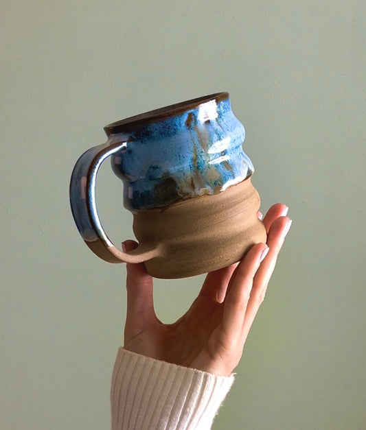 Blue Drippy Mug