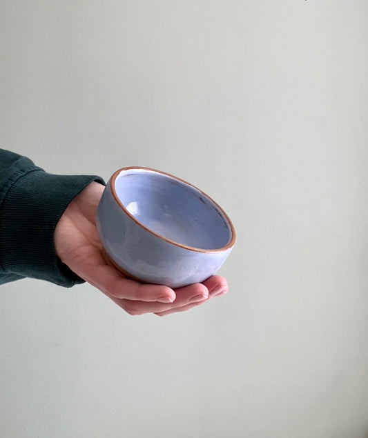 Mini Bowl - Soft Blue Glaze on Warm Brown Clay