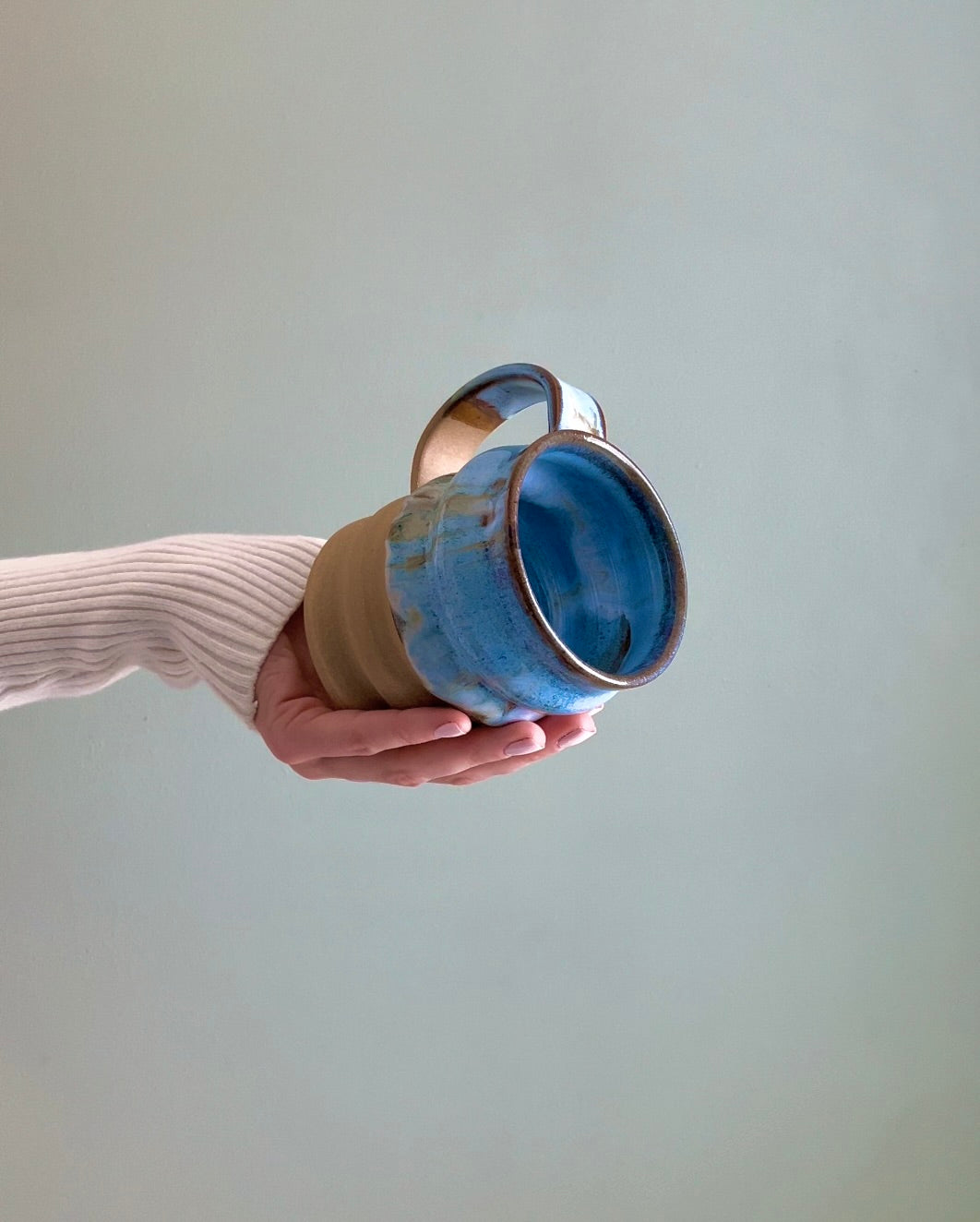 Blue Drippy Mug