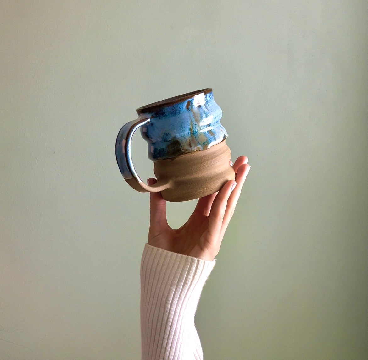 Blue Drippy Mug